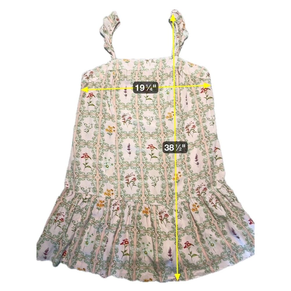 Agua Bendita X Target Sz 1X Floral Pink Sundress Ruffle Romantic Soft Comfy - Picture 7 of 7